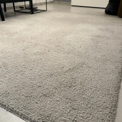 Kvadrat Teppiche|Teppich Dew Schurwolle Handgetuftet Ecru Grau