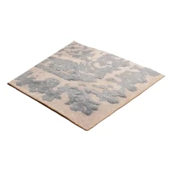 Domaniecki Teppiche|Teppich Disha Schurwolle Pflanzenfasern Stoff Ascot Creme Weiß Hellblau Handgeknüpft Ohne Tisch Sowie Ohne Stühle