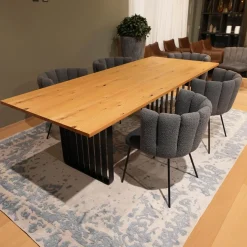 Domaniecki Teppiche|Teppich Disha Schurwolle Pflanzenfasern Stoff Ascot Creme Weiß Hellblau Handgeknüpft Ohne Tisch Sowie Ohne Stühle