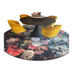 Moooi Teppiche|Teppich Eden Queen Dm 350 100% Polyamid Schwarz Rot Grün Gelb