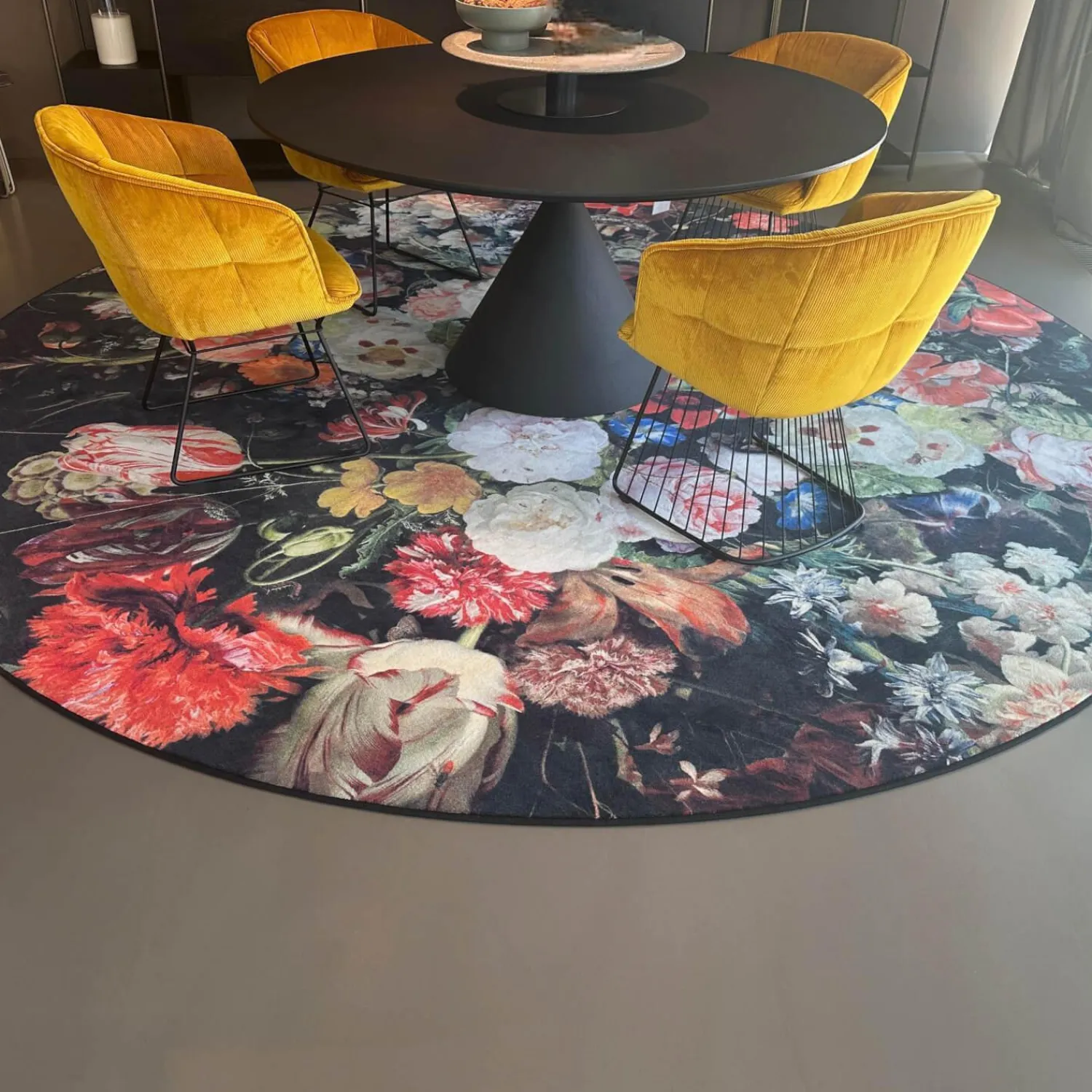 Moooi Teppiche|Teppich Eden Queen Dm 350 100% Polyamid Schwarz Rot Grün Gelb