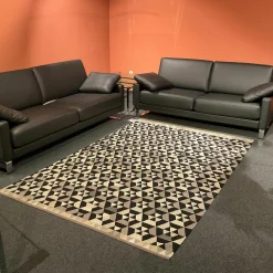 Ligne Roset Teppiche|Teppich Hex Hex Black Schwarz Beige Braun