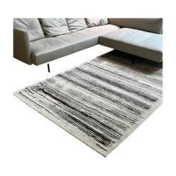 Walter Knoll Teppiche|Teppich Kuruka Stoff Weiß Schwarz Braun 170x350