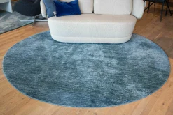 Miinu Teppiche|Teppich LiveGrid Bambus Seide Atlantic Deep Blau