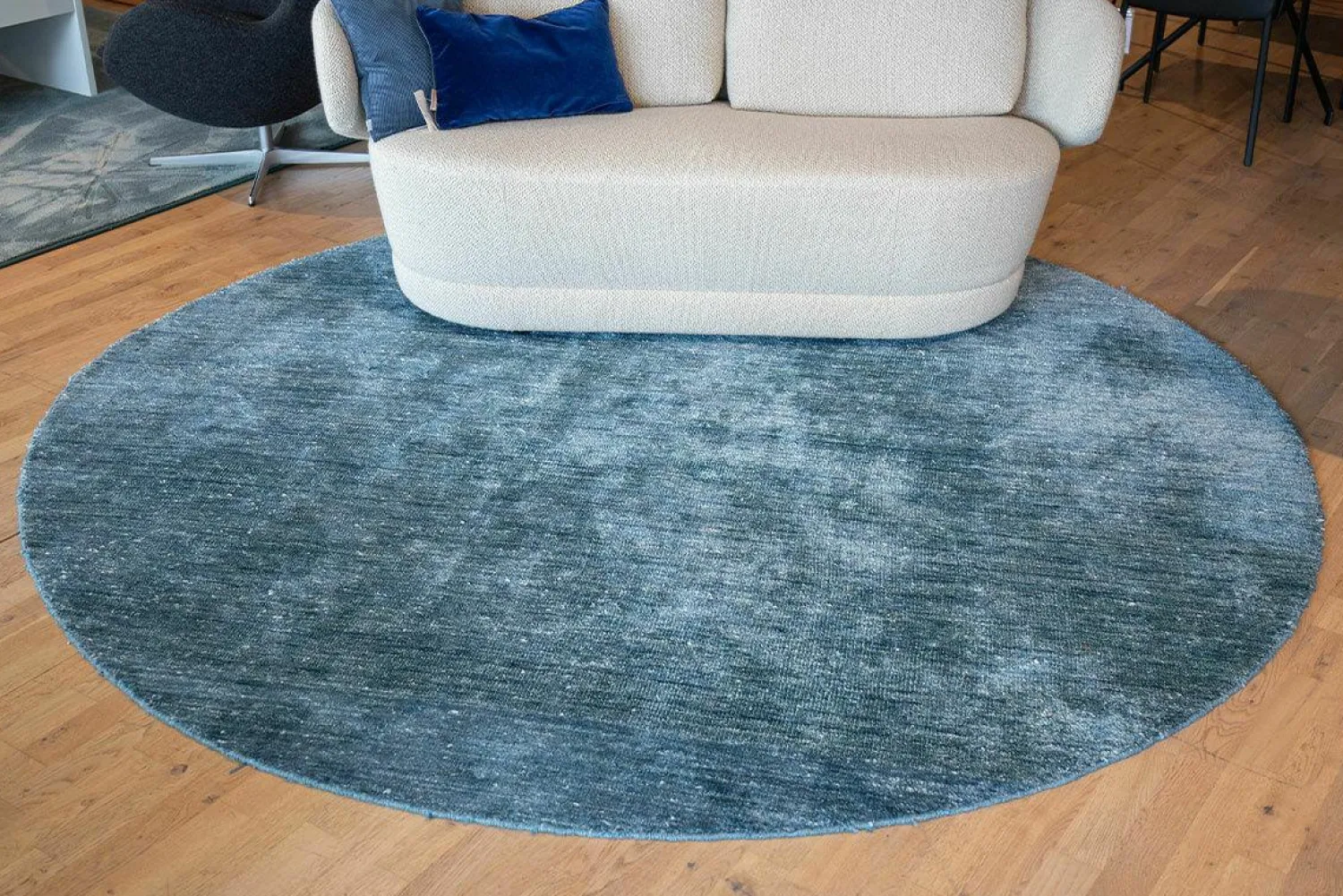 Miinu Teppiche|Teppich LiveGrid Bambus Seide Atlantic Deep Blau