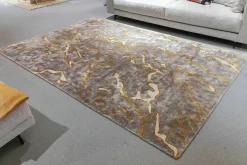 Miinu Teppiche|Teppich Marmo Real T Tencel Beige Gelb Creme