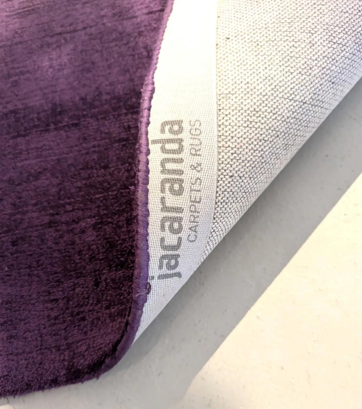 Eigene Herstellung Teppiche|Teppich Vime OP 02 Violett Handtuft Patium