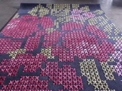 Sahco Teppiche|Teppich 240x170 Bouquet Multicolour Anthrazit Rot Grün