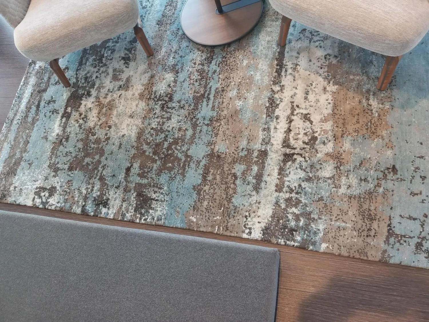 Dadicos Teppiche|Teppich 248x168 Indien Textil Blau Beige