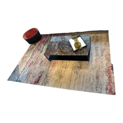 Walter Knoll Teppiche|Teppich 200x300 Legends Of Carpets Chimbuka Wolle Seide Brennnessel Grau Blau Rot