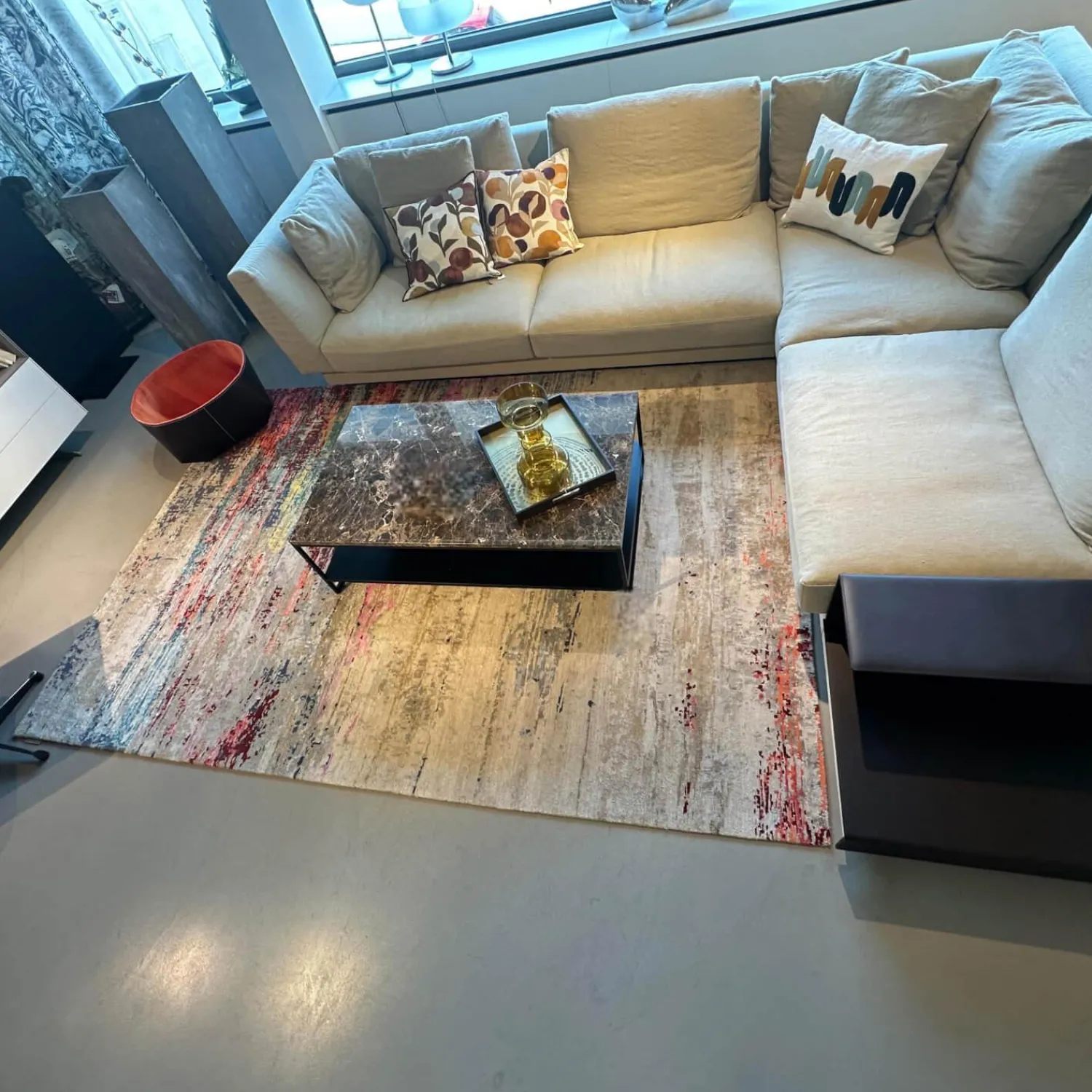 Walter Knoll Teppiche|Teppich 200x300 Legends Of Carpets Chimbuka Wolle Seide Brennnessel Grau Blau Rot