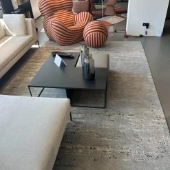 Walter Knoll Teppiche|Teppich 250x350 Legends of Carpets Mpando Wolle Seide Brennnessel Grau Weiß Rot Braun