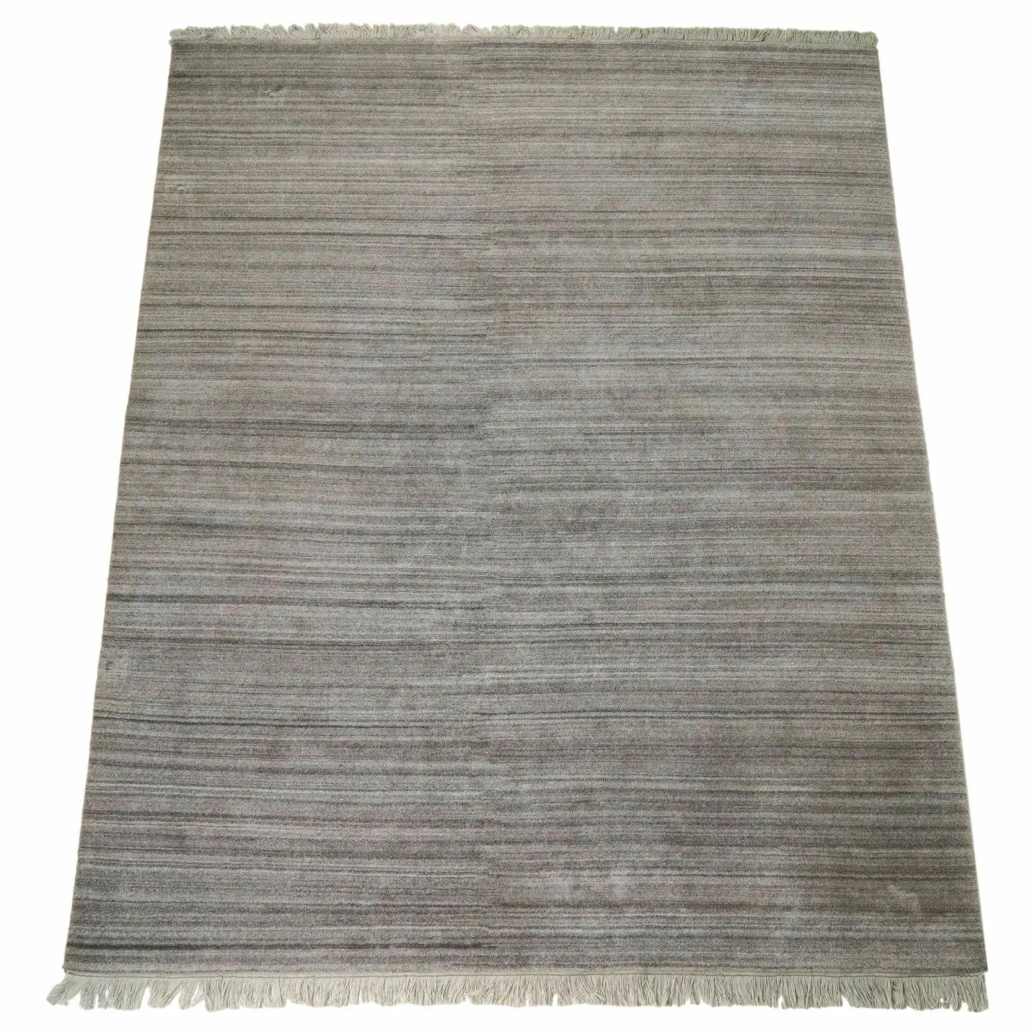 Living Carpets Teppiche|Teppich 250x200 Natural Wool Royal Grau mit FRansen