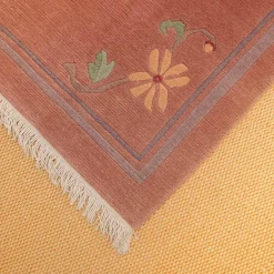 Domaniecki Teppiche|Teppich 250x203 Nidra 60 Nardin Velours Mit Fransen 21 G9 B2 Rot Handgeknüpft In 60 Knoten