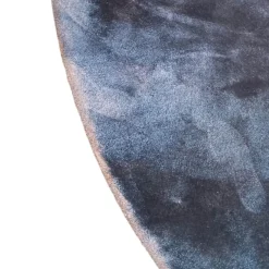 Longbarn Teppiche|Teppich 380x380 Textil Liscio Rund Blau