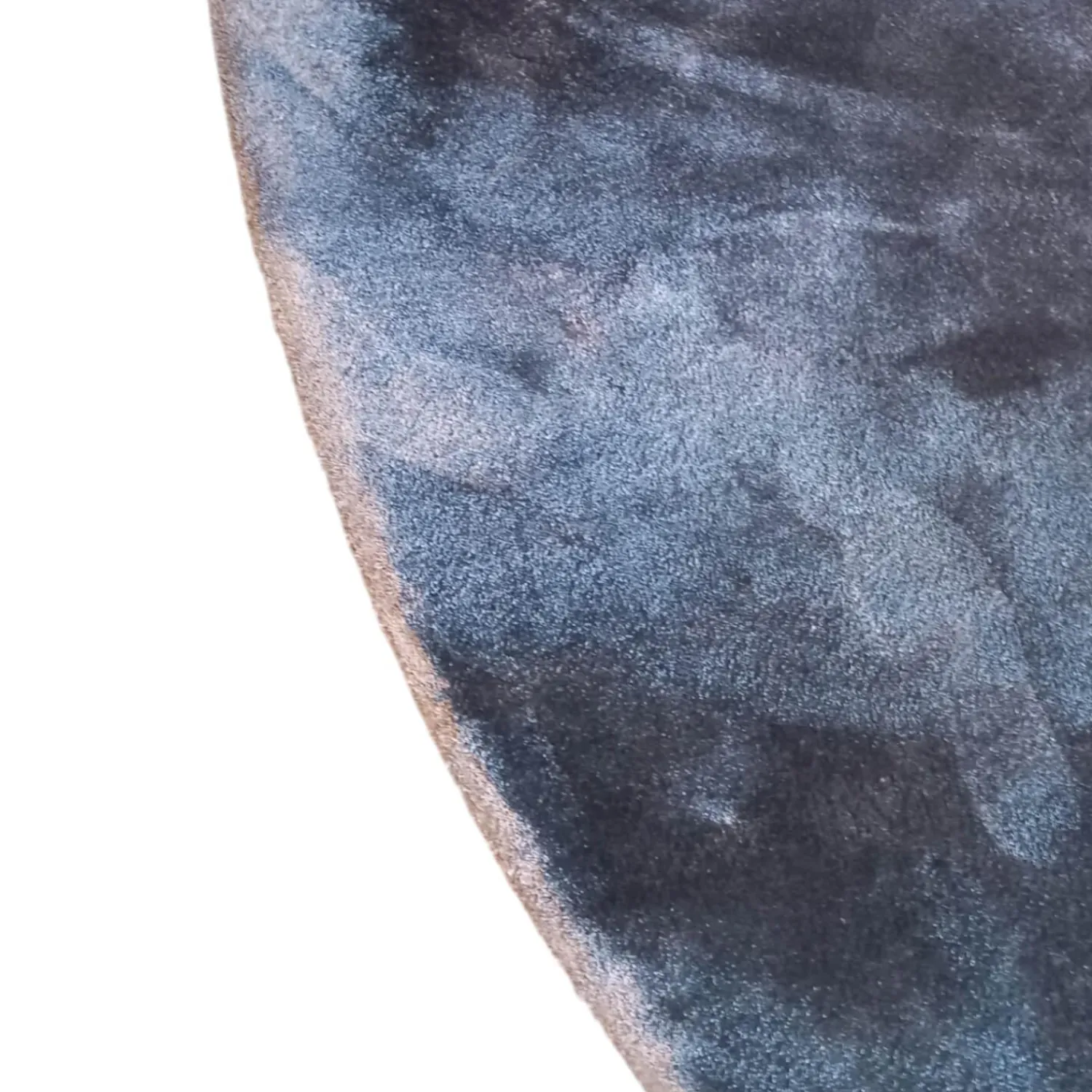 Longbarn Teppiche|Teppich 380x380 Textil Liscio Rund Blau