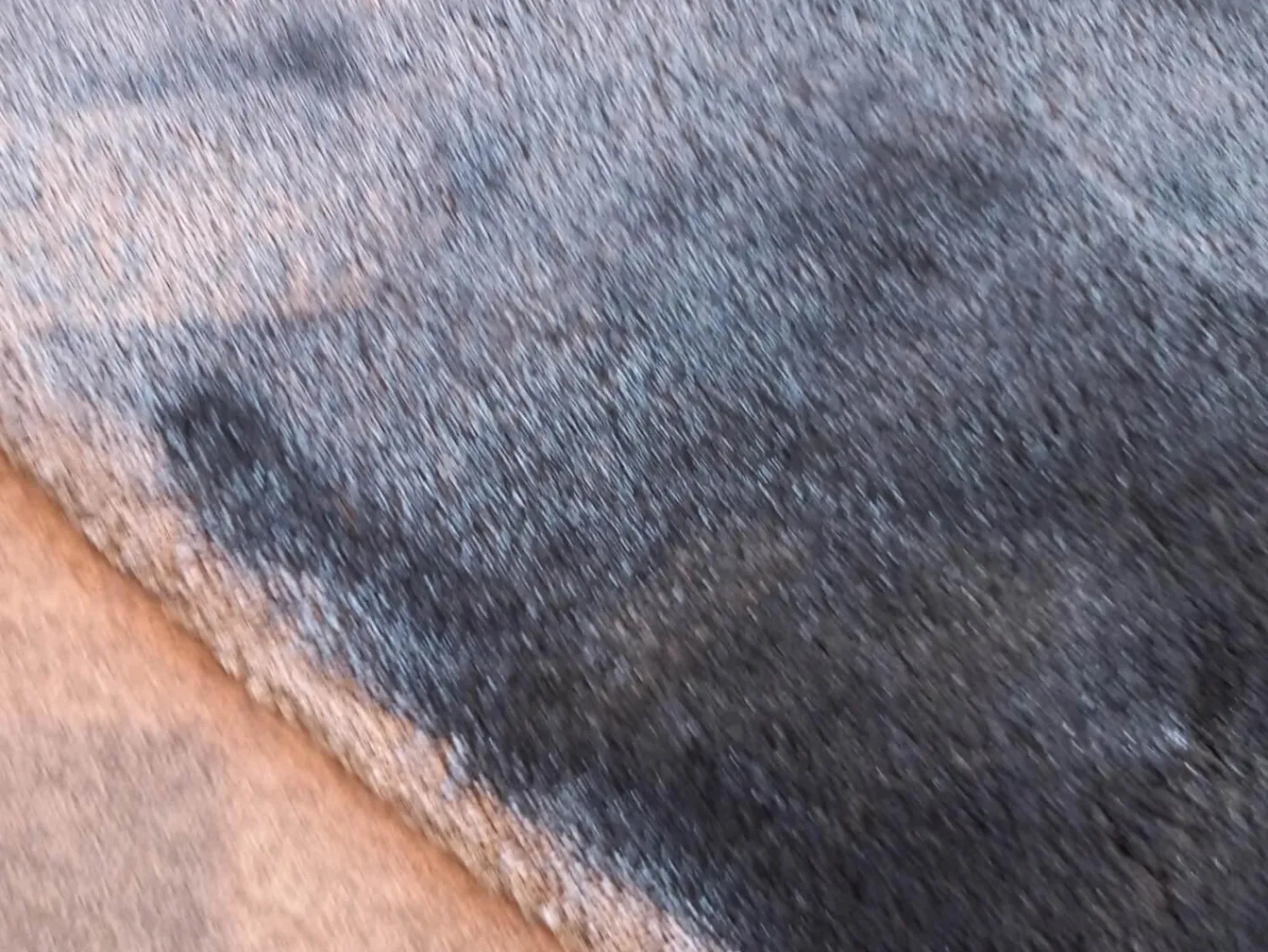 Longbarn Teppiche|Teppich 380x380 Textil Liscio Rund Blau