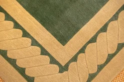 Domaniecki Teppiche|Teppich 252x201 Thani 80 Border 5 Velours Ohne Fransen 21 G68 B0 Grün Handgeknüpft In 80 Knoten