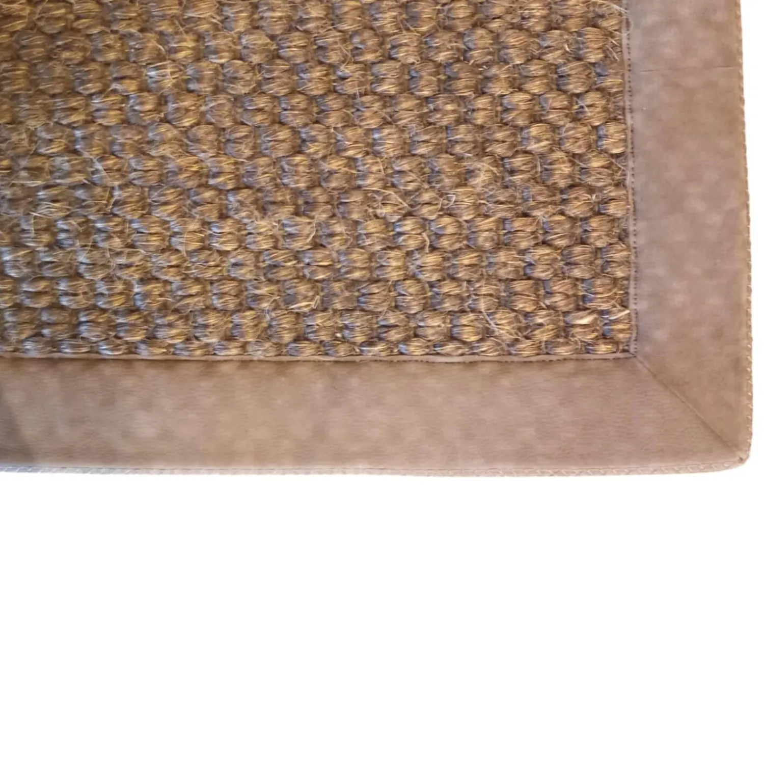 Jab Anstoetz Teppiche|Teppich 200x200 Tropic Braun Textil Mit Einfassung In Nubukleder