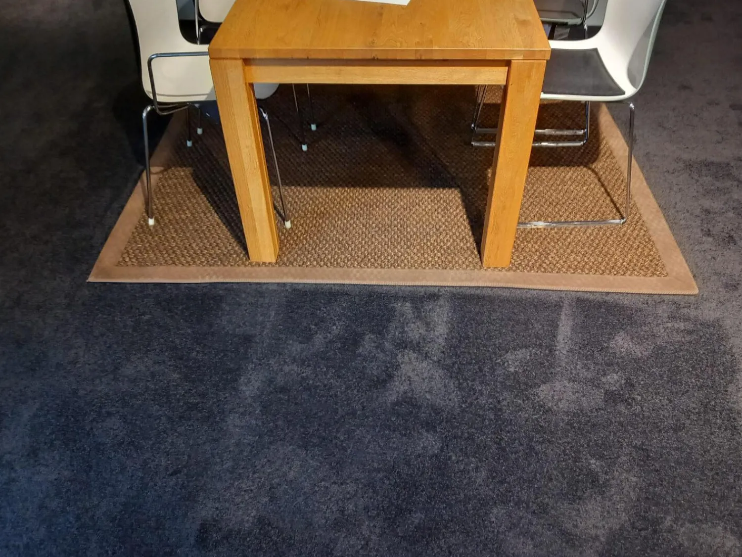 Jab Anstoetz Teppiche|Teppich 200x200 Tropic Braun Textil Mit Einfassung In Nubukleder