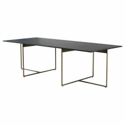 Lema Esstische|Tisch Alamo AC921 Platte Marmor Rekonstruiert Blau Lapislazuli Gestell Metall Bronzefarbig Patinier