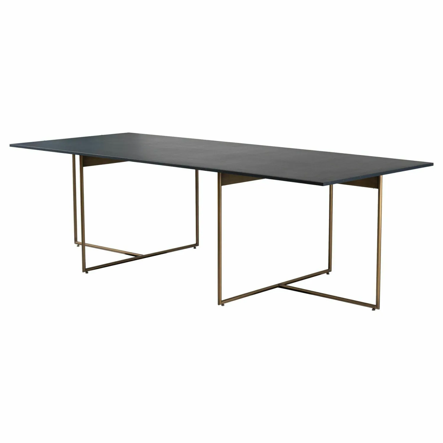 Lema Esstische|Tisch Alamo AC921 Platte Marmor Rekonstruiert Blau Lapislazuli Gestell Metall Bronzefarbig Patinier