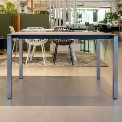 Zumsteg Esstische|Tisch Basso Gestell Edelstahl Platte Keramik Basalt