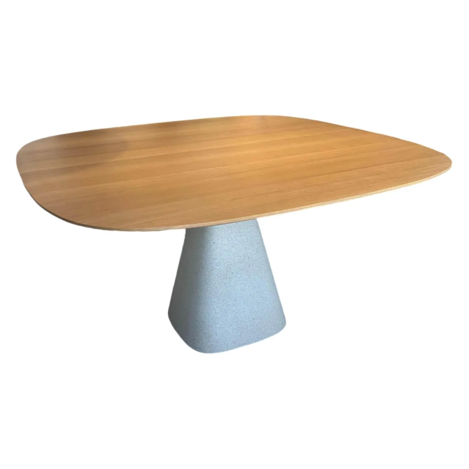 Studio by Mobimex Esstische|Tisch Bridge Platte Eiche Rohholzeffekt Lackiert Untergestell Beton Creme