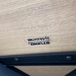 Studio by Mobimex Esstische|Tisch Bridge Platte Eiche Rohholzeffekt Lackiert Untergestell Beton Creme