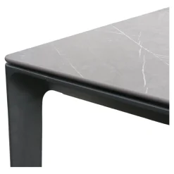 Gloster Gartentische|Tisch Carver Outdoor Tischplatte Ceramic Nero Meteor Dunkelgrau Gestell Pulverbeschichtetes Aluminium Meteor Anthrazit