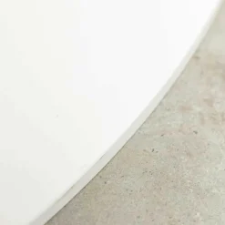 Möbelwerkstätten Buschsieweke Beistelltische|Tisch Eiche Natur Metallsäule Weiß Zierschrammen