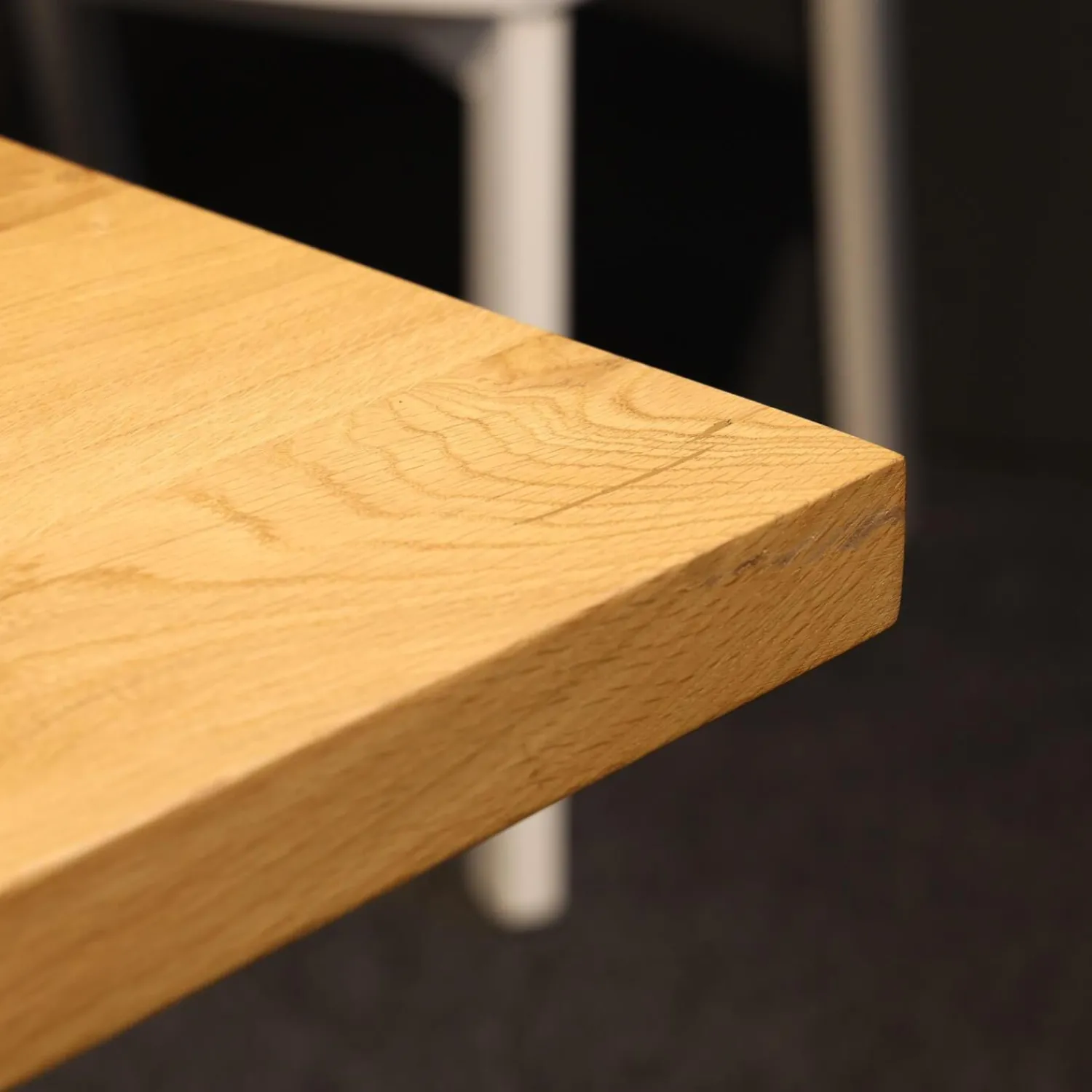 Modena Esstische|Tisch Elvis Platte Eiche Mit Gerader Kante Gestell Schwarz Matt Lackiert