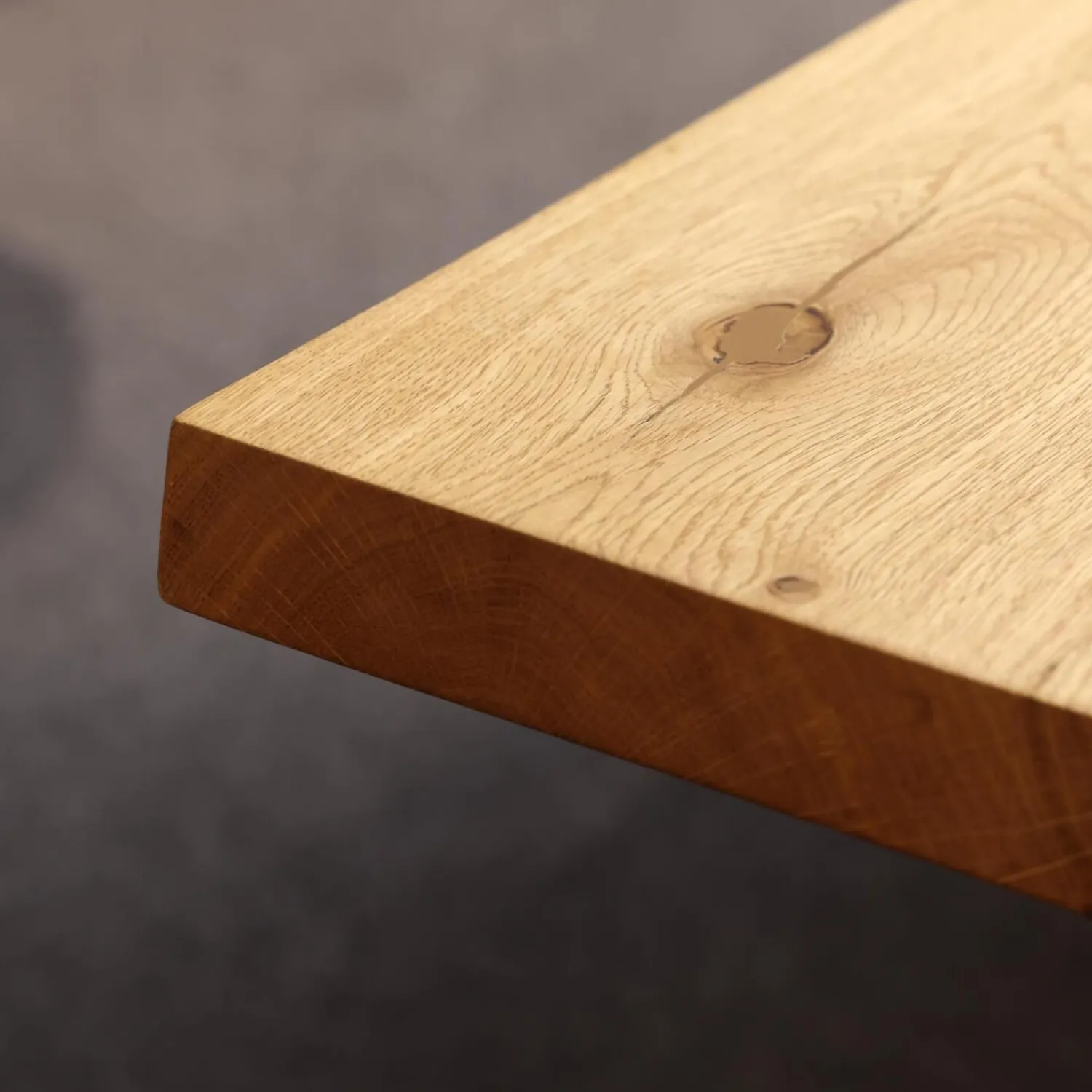 Modena Esstische|Tisch Elvis Platte Eiche Mit Gerader Kante Gestell Schwarz Matt Lackiert