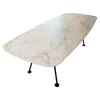 Knoll International Esstische|Tisch Grasshopper Platte Marmor Statuarietto Gloss Finish Weiß Gestell Stahl Schwarz