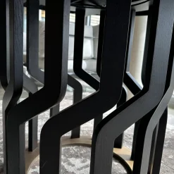 Potocco Esstische|Tisch Intreccio 950 TC1 Esche Schwarz Gebeizt