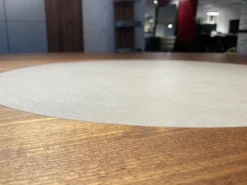 Team 7 Esstische|Tisch Miro Nussbaum Natur Geölt Drehteller Keramik Phedra Grau