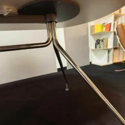 Wilkhahn Esstische|Tisch Occo 222 90 HPL Vollkern Weiß Gestell Glanzverchromt