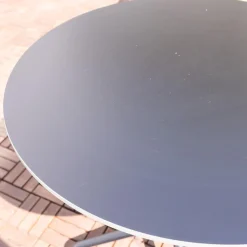 Vitra Gartentische|Tisch Outdoor Belleville Vollkernmaterial Schwarz Gestell Tiefschwarz Vollverzinkt