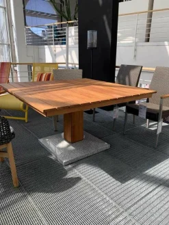 Weishäupl Gartentische|Tisch Outdoor Cabin Teak Granit