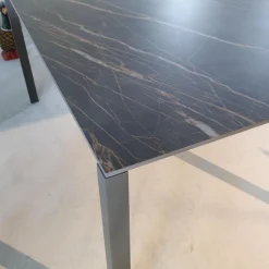 Fischer Möbel Esstische|Tisch Rio Platte Fm-Ceramtop Marrone 87 Gestell Aluminium Anthrazit Pulverbeschichtet