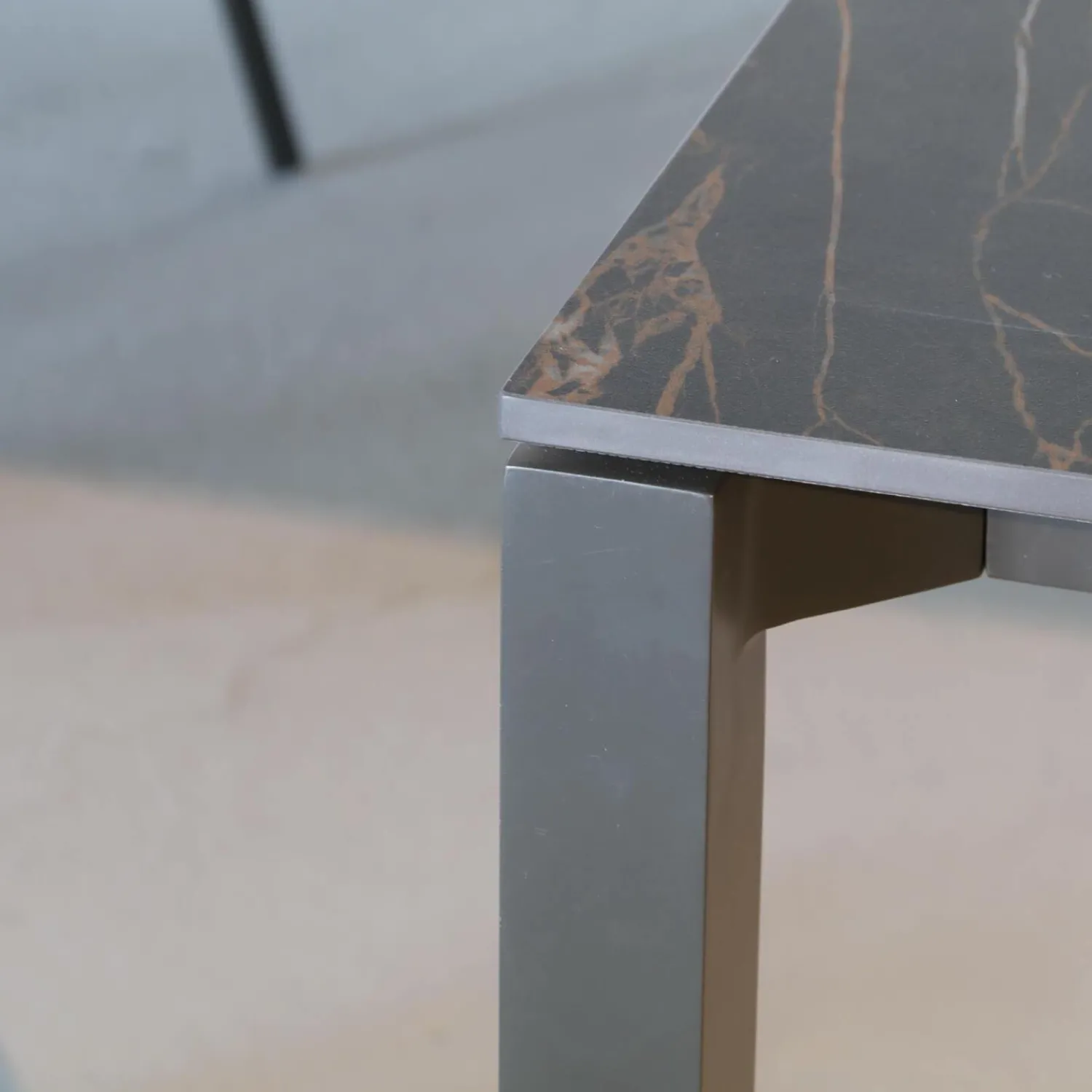 Fischer Möbel Esstische|Tisch Rio Platte Fm-Ceramtop Marrone 87 Gestell Aluminium Anthrazit Pulverbeschichtet