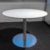 Lapalma Beistelltische|Tisch Rondo Platte Lackiert Weiß Basis P86W Säule Rondo P89 Höhenverstellung EZ