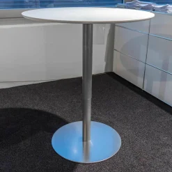 Lapalma Beistelltische|Tisch Rondo Platte Lackiert Weiß Basis P86W Säule Rondo P89 Höhenverstellung EZ