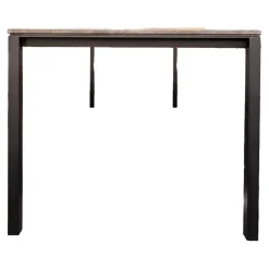 Janua Esstische|Tisch S600 Eiche Geköhlt Ton Grau Füße RAL 9005 Tiefschwarz Pulverbeschichtet Matt