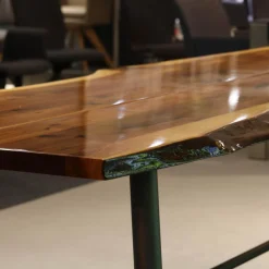 Bert Plantagie Esstische|Tisch Tane Brown Platt Expoy Noten Noes Gestell Feinstrukur Braun Kohl