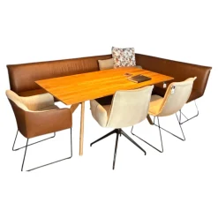 Haas Esstische|Tisch TE 510 Platte Asteiche Natur Lackiert Fuß Konisch Eiche Natur