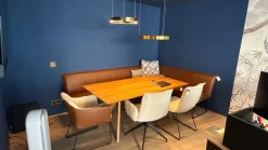 Haas Esstische|Tisch TE 510 Platte Asteiche Natur Lackiert Fuß Konisch Eiche Natur