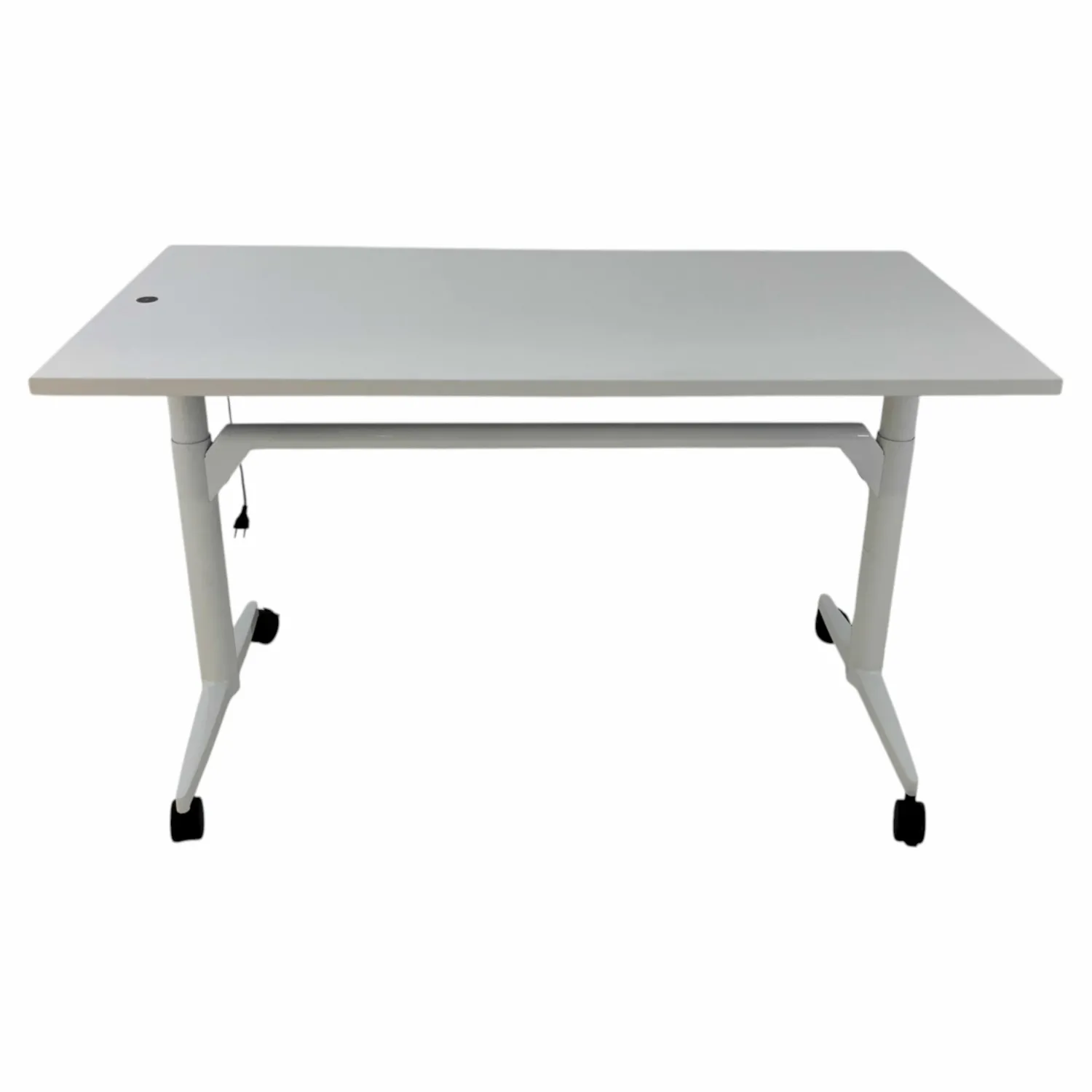 Wilkhahn Schreibtische & Sekretäre|Tisch Timetable Lift 615/11 Platte Schichtstoff 24 Weiß Hochglanz Gestell Weiß Beschichtet Höhenverstellbar