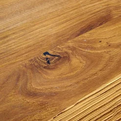 ASCO Esstische|Tisch T-Table Eiche Massiv Natur Geölt Stahlfuß Dunkelgrau Pulverbeschichtet