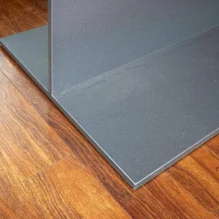 ASCO Esstische|Tisch T-Table Eiche Massiv Natur Geölt Stahlfuß Dunkelgrau Pulverbeschichtet